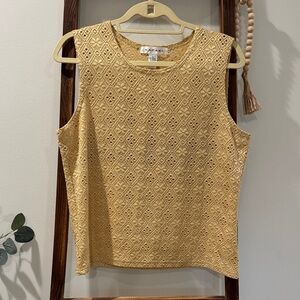 EUC RAFAEL eyelet sleeveless blouse 🌼